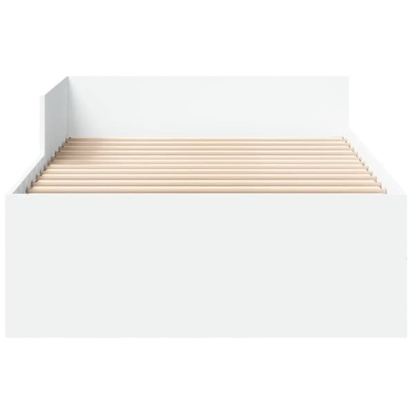 vidaXL Sengeramme hvit 75x190 cm konstruert tre