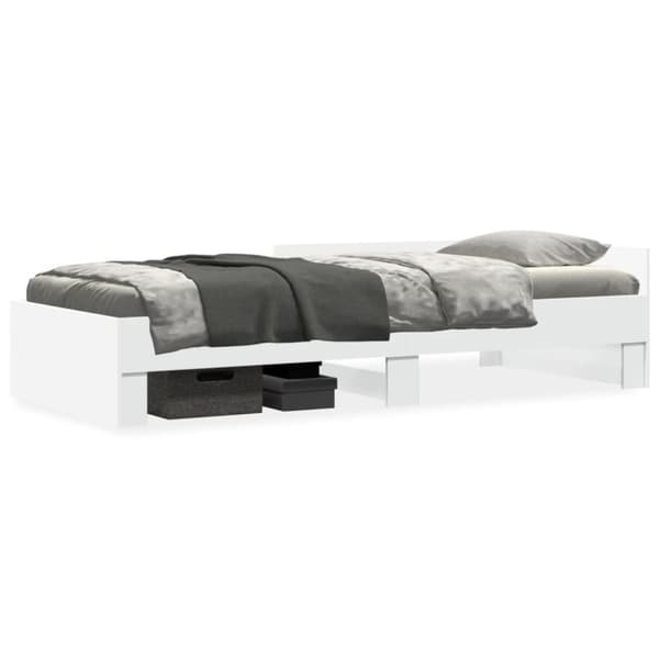 vidaXL Sengeramme hvit 75x190 cm konstruert tre