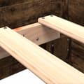 Miniatyrbilde 8 av 10: vidaXL Sengeramme uten madrass røkt eik 100x200 cm konstruert tre