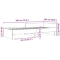Miniatyrbilde 10 av 10: vidaXL Sengeramme uten madrass røkt eik 100x200 cm konstruert tre