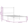 Miniatyrbilde 11 av 11: vidaXL Sengeramme i metall uten madrass brun eik 75x190 cm