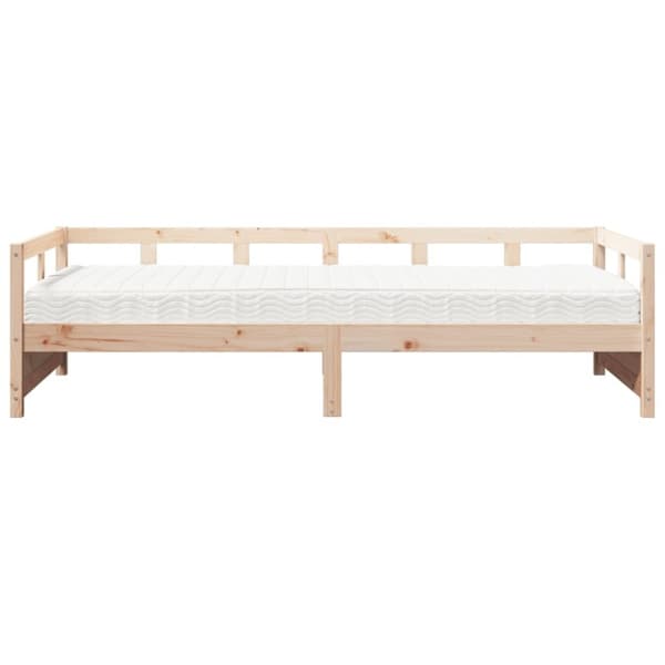 vidaXL Dagseng med madrass 80x200 cm heltre furu