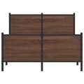 Miniatyrbilde 6 av 11: vidaXL Sengeramme i metall uten madrass brun eik 137x190 cm