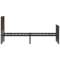 Miniatyrbilde 7 av 11: vidaXL Sengeramme i metall uten madrass brun eik 137x190 cm