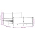 Miniatyrbilde 11 av 11: vidaXL Sengeramme i metall uten madrass brun eik 137x190 cm