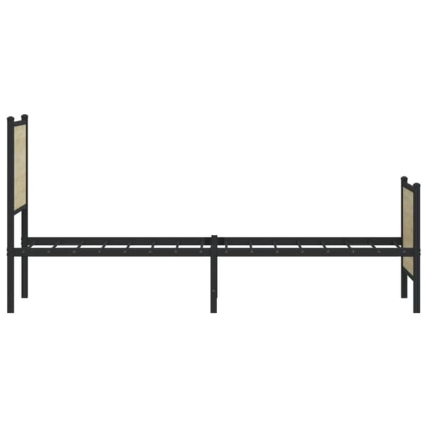 vidaXL Sengeramme i metall uten madrass sonoma eik 75x190 cm