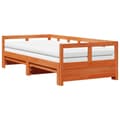 Miniatyrbillede 3 af 11: vidaXL daybed m. udtræk madrasser 90x190cm massivt fyrretræ gyldenbrun