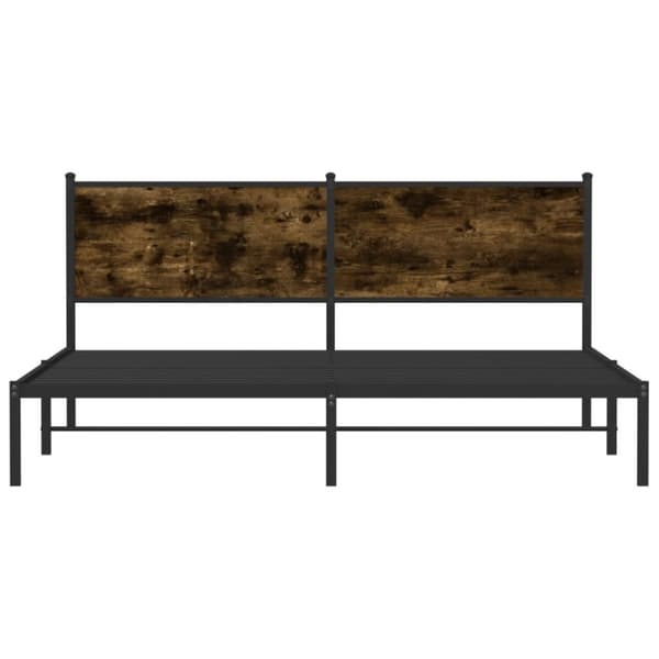vidaXL Metallinen sängynrunko savutammi 183x213 cm