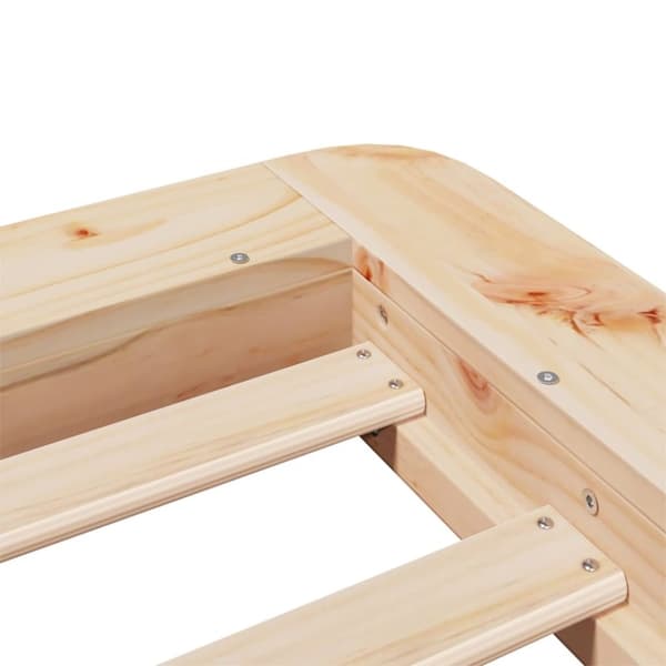 vidaXL Sängram utan madrass 75x190 cm massiv furu