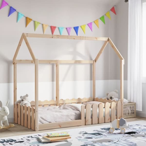vidaXL Barnesengeramme 80x160 cm heltre furu