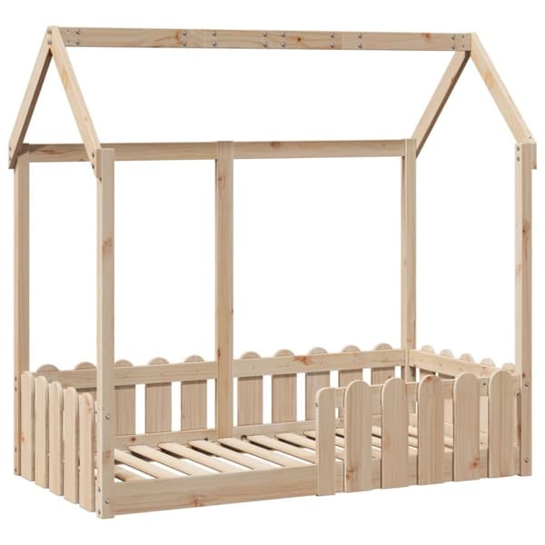 vidaXL sengeramme til husseng 70x140 cm massivt fyrretræ
