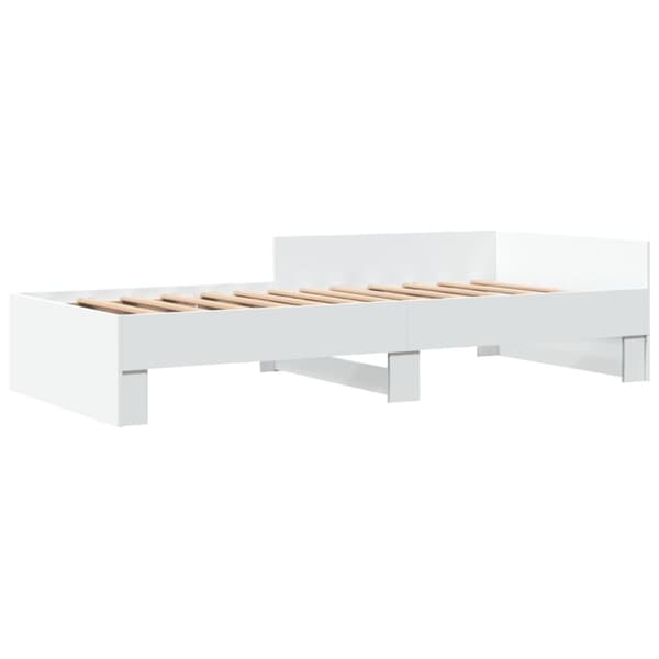 vidaXL Sengeramme hvit 100x200 cm konstruert tre