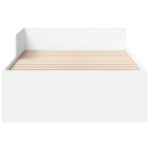 vidaXL Sengeramme hvit 100x200 cm konstruert tre