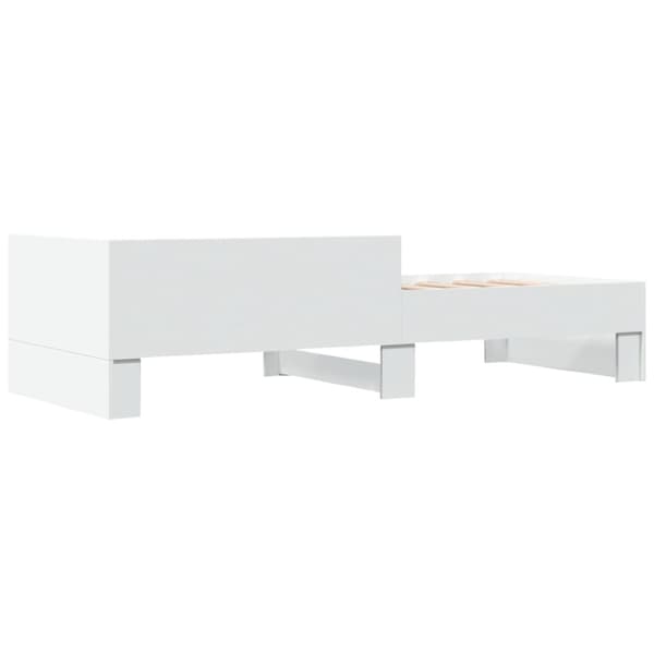 vidaXL Sengeramme hvit 100x200 cm konstruert tre
