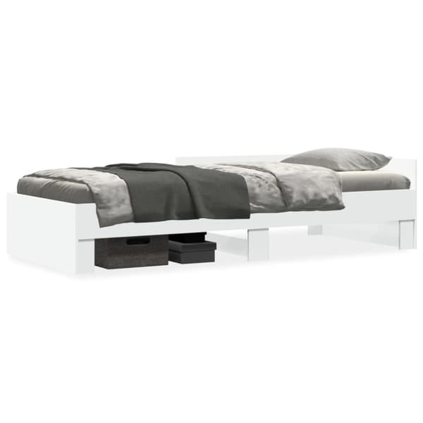 vidaXL Sengeramme hvit 100x200 cm konstruert tre
