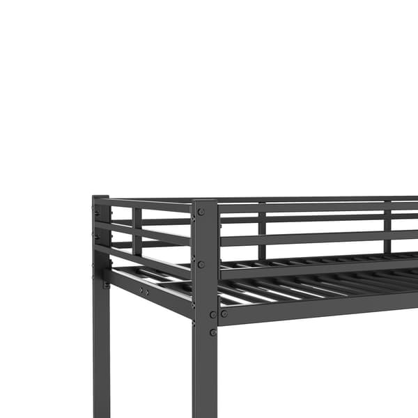 Våningssäng i järn för barn 90 x 200 cm - Svart