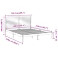 Miniatyrbilde 10 av 10: vidaXL Ekstra lang sengeramme uten madrass 140x210 cm heltre