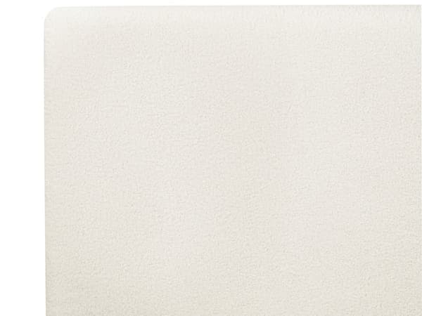 Sängram Brun Dubbelsäng 180 x 200 cm Träfanér Bouclé Huvudgavel Lågprofil Sovrum