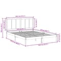 Miniatyrbilde 10 av 10: vidaXL Ekstra lang sengeramme uten madrass 140x210 cm heltre