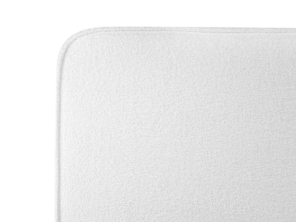 Seng Off-White Boucle 180 x 200 cm Moderne To Mands Seng Blød Sengegavl Dobbeltseng Sengeramme Retro Design