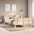 Miniatyrbilde 2 av 11: vidaXL Seng med bokhylle uten madrass 150x200 cm heltre furu