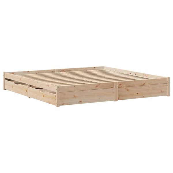 vidaXL Sengeramme uten madrass 180x200 cm heltre furu