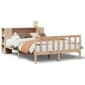 Miniatyrbilde 3 av 11: vidaXL Seng med bokhylle uten madrass 150x200 cm heltre furu