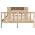 Miniatyrbilde 5 av 11: vidaXL Seng med bokhylle uten madrass 150x200 cm heltre furu