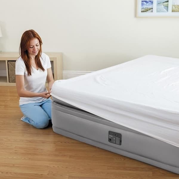 INTEX PRIME COMFORT FIBER TECH madrass 99x191 - Uppblåsbar - Justerbar fasthet - 51 cm - Elektrisk - 1 person