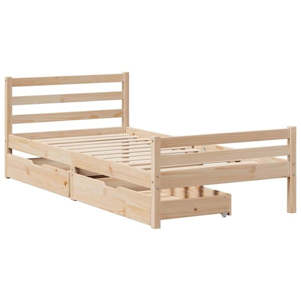 vidaXL Sengeramme uten madrass 90x200 cm heltre furu