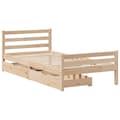 Miniatyrbilde 4 av 11: vidaXL Sengeramme uten madrass 90x200 cm heltre furu