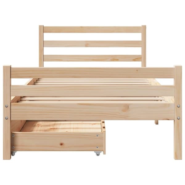 vidaXL Sengeramme uten madrass 90x200 cm heltre furu