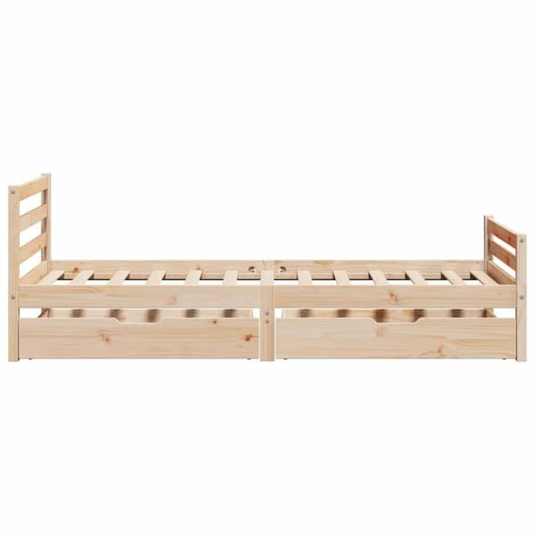 vidaXL Sengeramme uten madrass 90x200 cm heltre furu