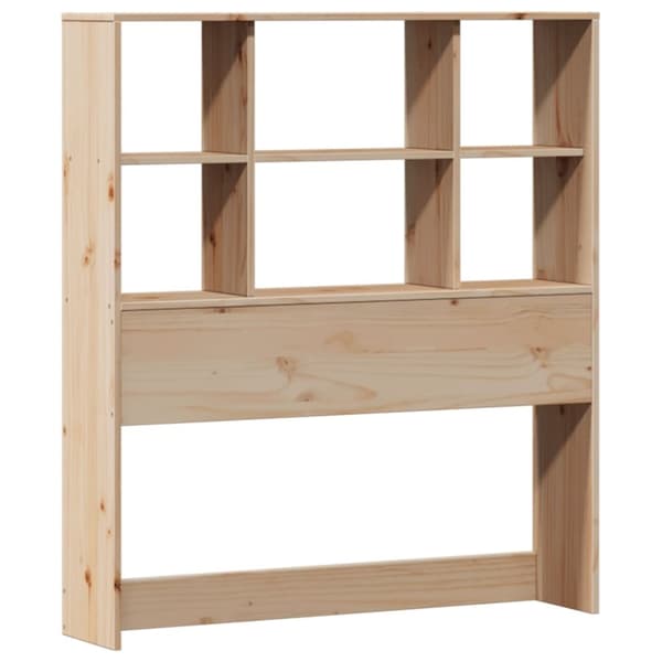 vidaXL Seng med bokhylle uten madrass 90x200 cm heltre furu