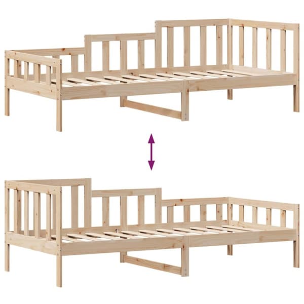 vidaXL Vuodesohva laatikoilla 80x200 cm täysi mänty