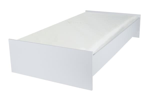 Teenagerseng 190x90 cm - hvid - med lamelbund
