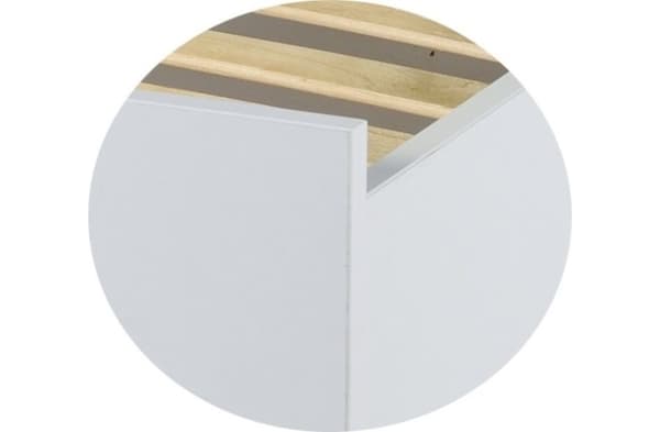 Teenagerseng 190x90 cm - hvid - med lamelbund
