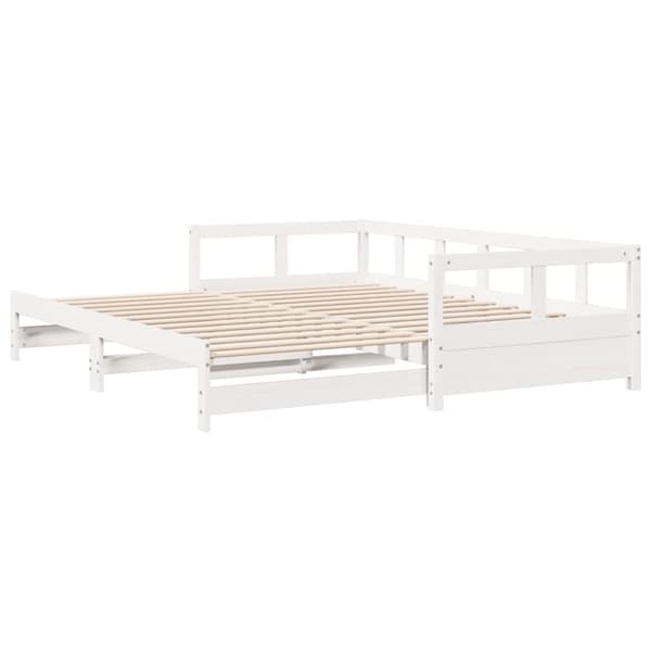 vidaXL daybed uden madras 90x200 cm massivt fyrretræ hvid