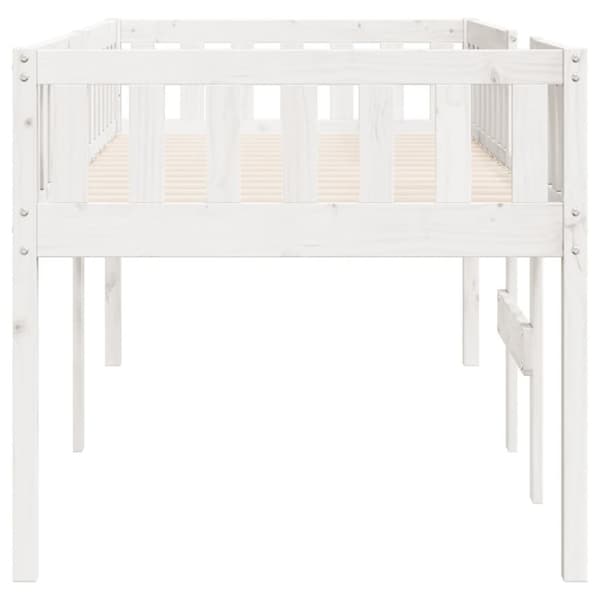 vidaXL juniorseng uden madras 90x190 cm massivt fyrretræ hvid