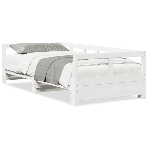 vidaXL Dagseng uten madrass hvit 90x200 cm heltre furu