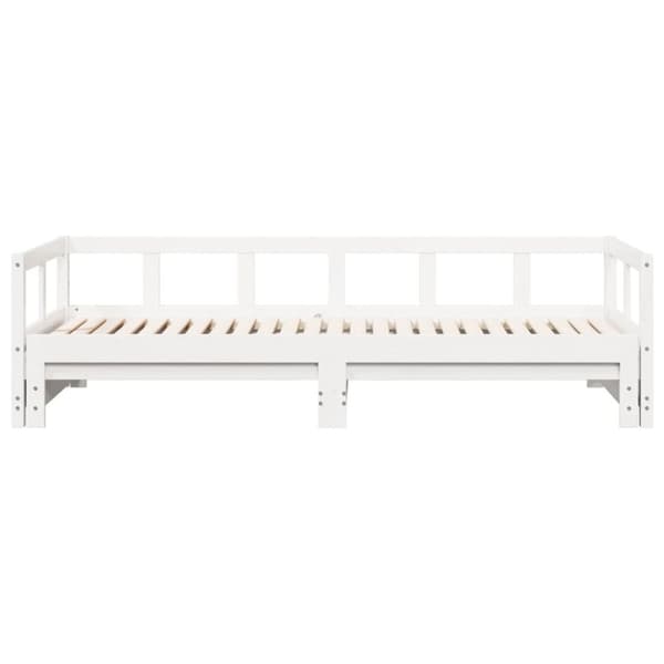 vidaXL Dagseng uten madrass hvit 90x200 cm heltre furu