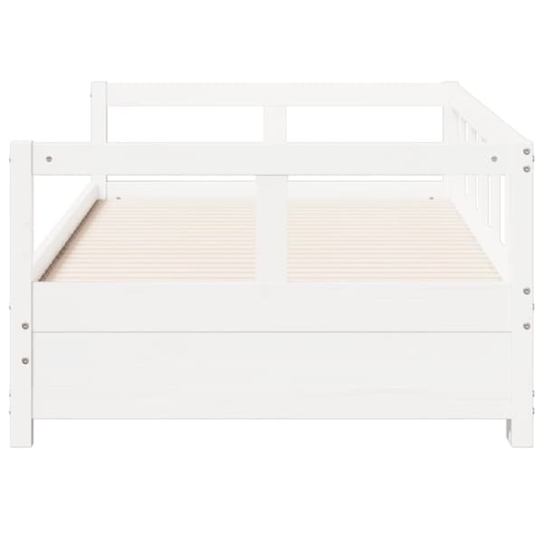 vidaXL Dagseng uten madrass hvit 90x200 cm heltre furu