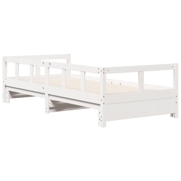 vidaXL Dagseng uten madrass hvit 90x200 cm heltre furu