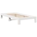 Miniatyrbilde 4 av 9: vidaXL Sengeramme uten madrass hvit 100x200 cm heltre furu