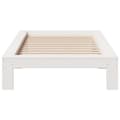 Miniatyrbilde 5 av 9: vidaXL Sengeramme uten madrass hvit 100x200 cm heltre furu