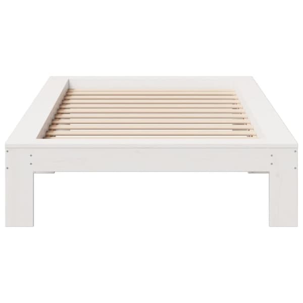 vidaXL Sengeramme uten madrass hvit 100x200 cm heltre furu