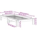 Miniatyrbilde 9 av 9: vidaXL Sengeramme uten madrass hvit 100x200 cm heltre furu