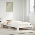Miniatyrbilde 2 av 9: vidaXL Sengeramme uten madrass hvit 100x200 cm heltre furu