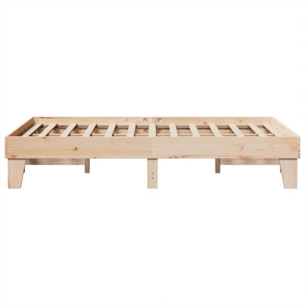 vidaXL Sengeramme uten madrass hvit 135x190 cm heltre furu