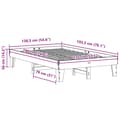 Miniatyrbilde 10 av 10: vidaXL Sengeramme uten madrass hvit 135x190 cm heltre furu
